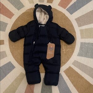 GAP Navy Kids Puffer Jacket with Bear Ears